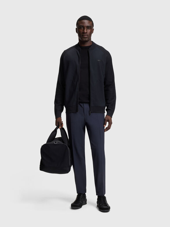 Navy blue zip cardigan - 2