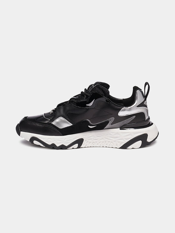 BLAZE Black sneakers with silver panels - 4