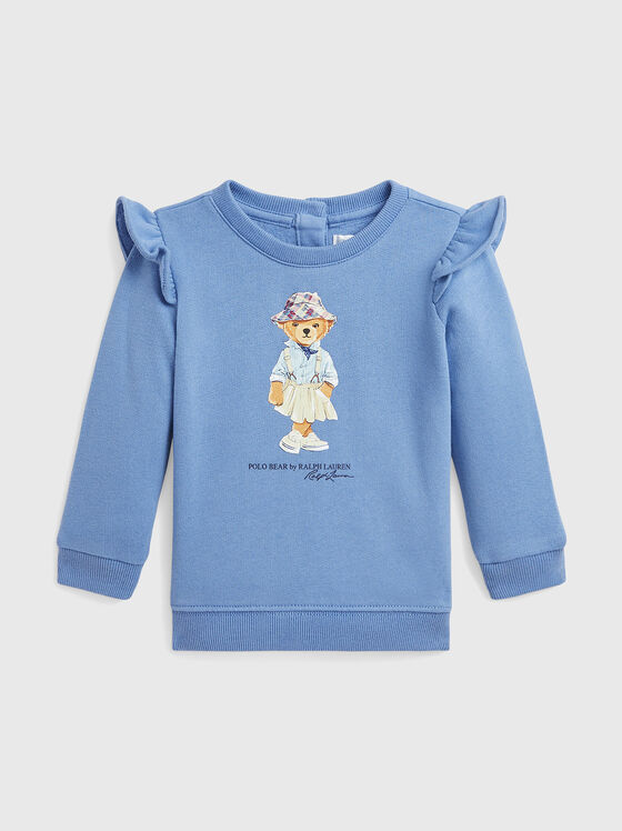 Памучен суитшърт с принт Polo Bear - 1