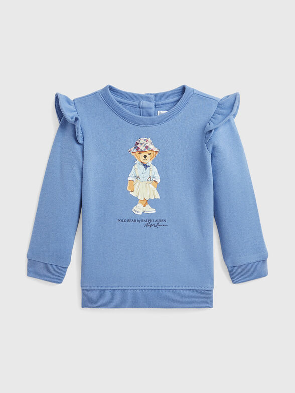 Polo Bear print cotton sweatshirt - 1