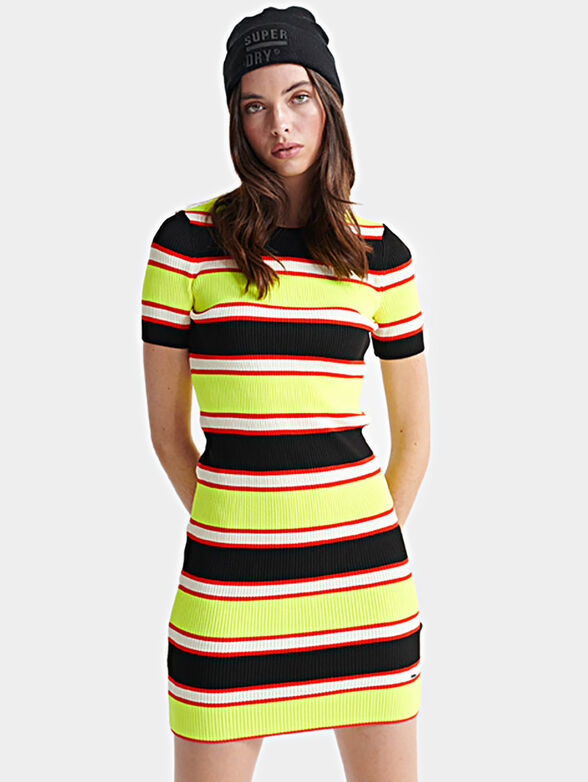 CITY NEON sports striped dress - 1
