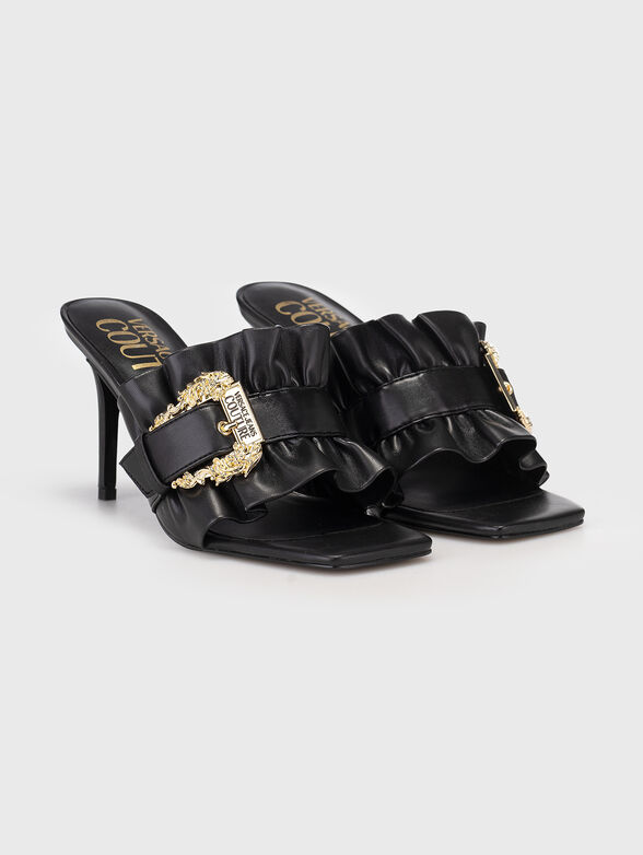 EMILY heeled slippers with gold accent  - 2