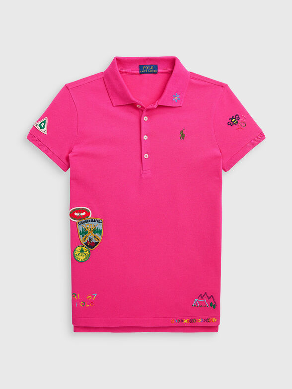 Polo-shirt with patches and embroidery - 1
