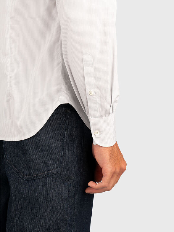 Cotton shirt with accent embroidery - 4