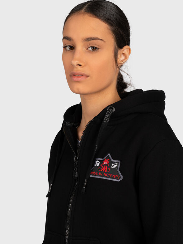 Hoodie sweatshirt with logo print - 4