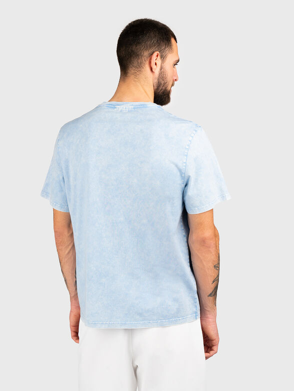 Cotton T-shirt with oval neckline and logo - 3