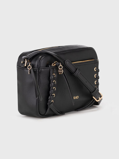 Black crossbody bag with laces  - 4