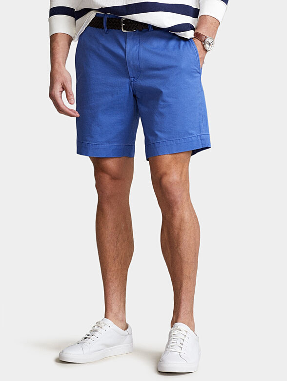 Blue shorts with logo - 1