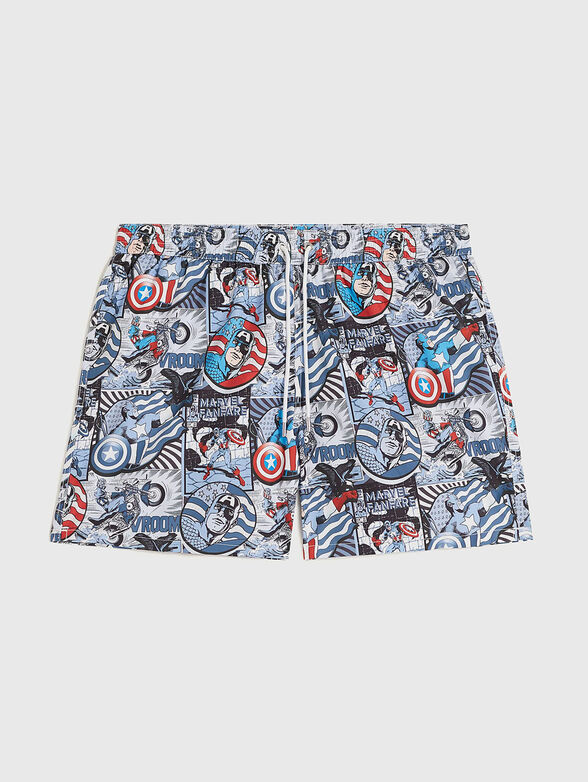 Multicoloured beach shorts MARVEL© CAPTAIN AMERICA - 1