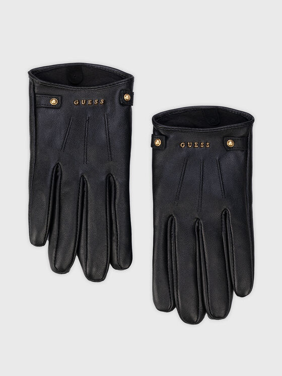 Кожени ръкавици ISA с метално лого  - 1