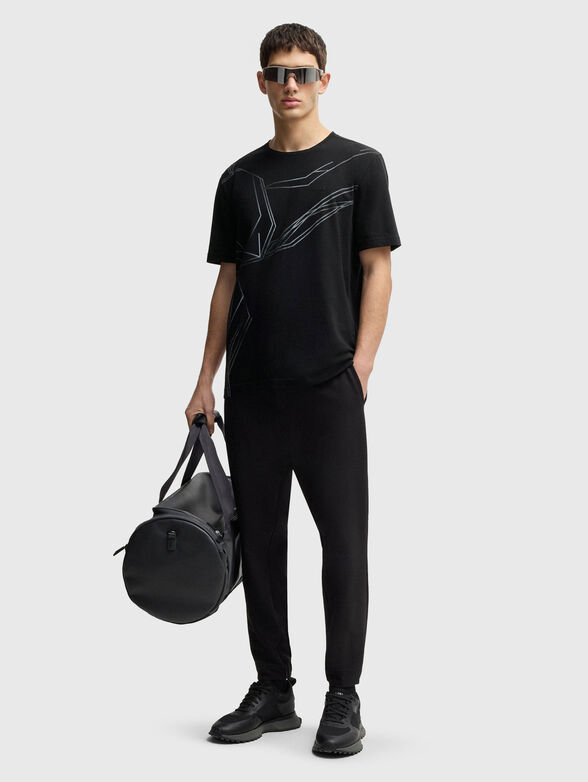 Cotton T-shirt with logo and print - 2