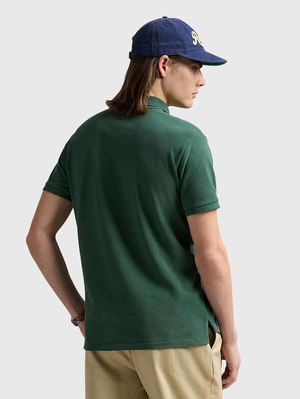 Cotton polo shirt in green - 3