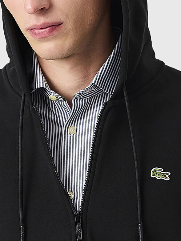 Cotton sweatshirt with logo embroidery - 4