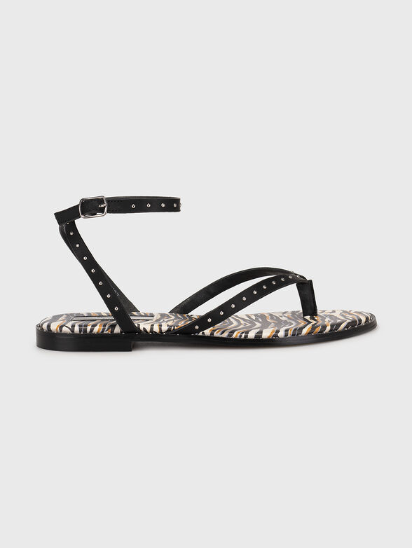 HAYES SAVAGE sandals with animal prind and studs  - 1