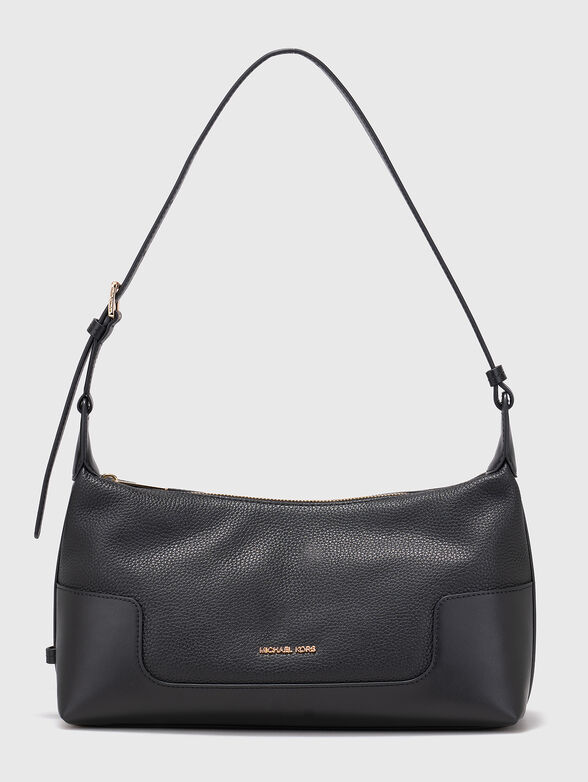 Leather bag with a gold logo - 1