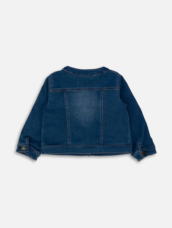 Denim jacket with delicate rhinestones - 2