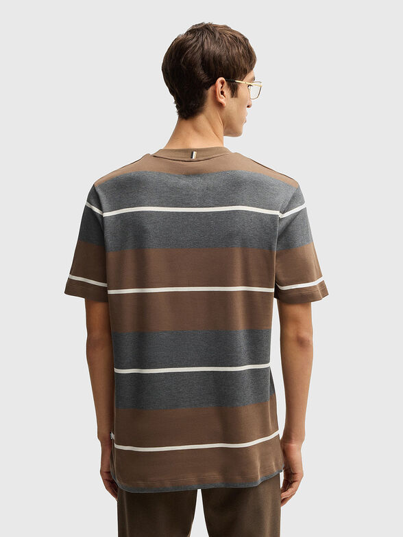 Cotton T-shirt with horizontal stripes - 3