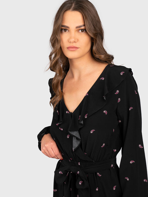 PRIYA mini dress with paisley accents - 3