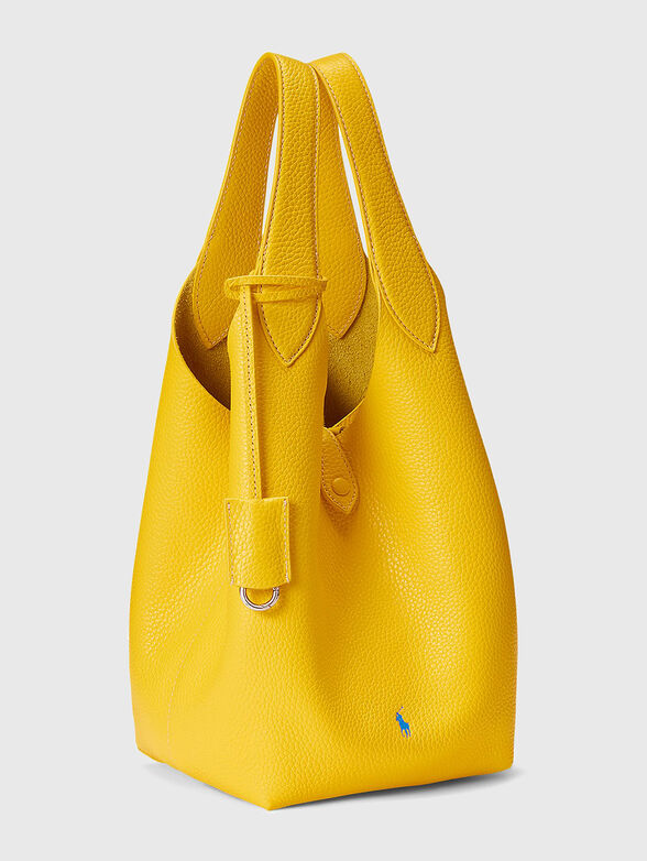 Leather tote bag with logo - 4