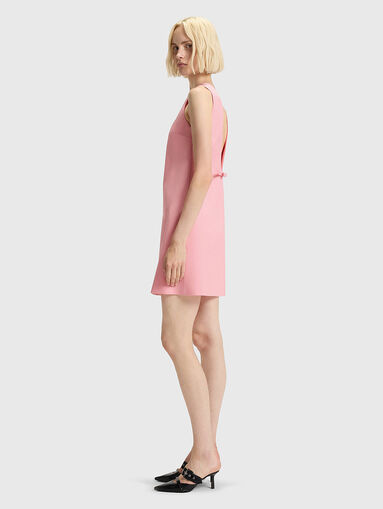 Mini dress with accented back - 3
