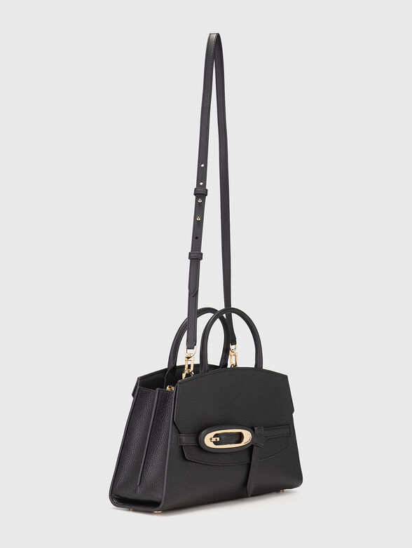 Leather bag with accent buckle - 2