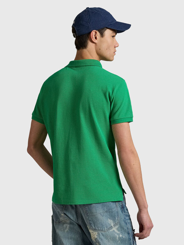 Cotton polo shirt with contrast logo - 2