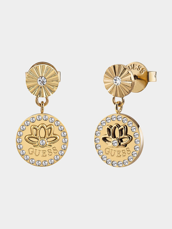 LOTUS earrings with rhinestones - 1