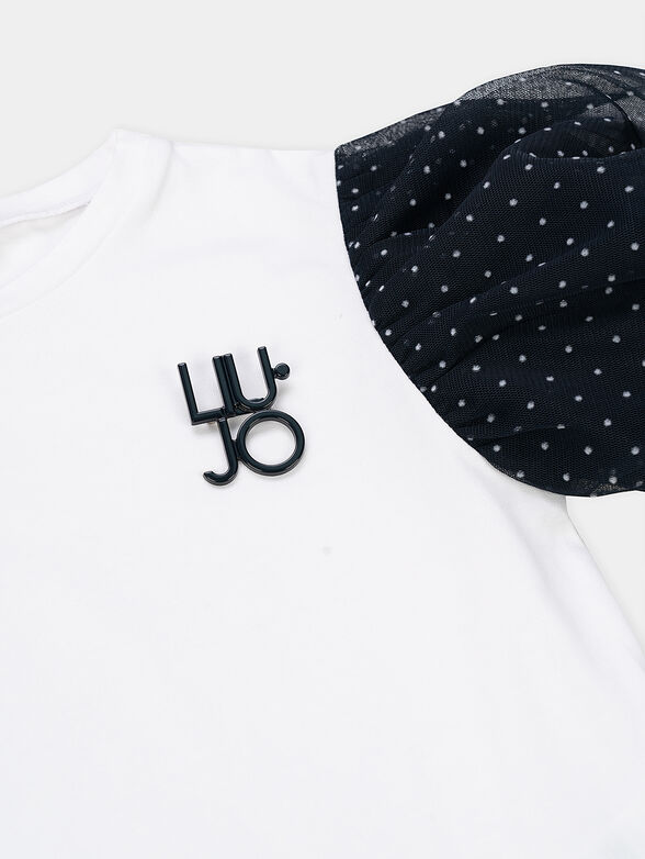 T-shirt with accent short sleeves - 2