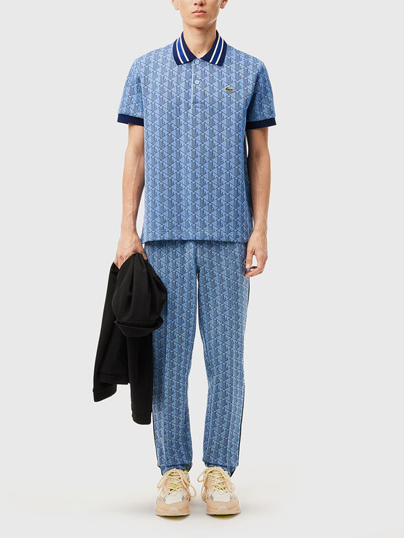 Sports trousers with monogram print - 4