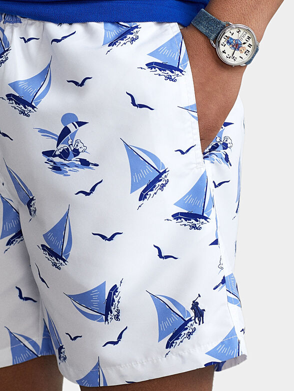 Beach shorts with sea elements - 3