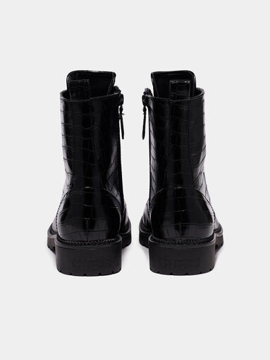 TALISI Combat boots with crocodile print - 4