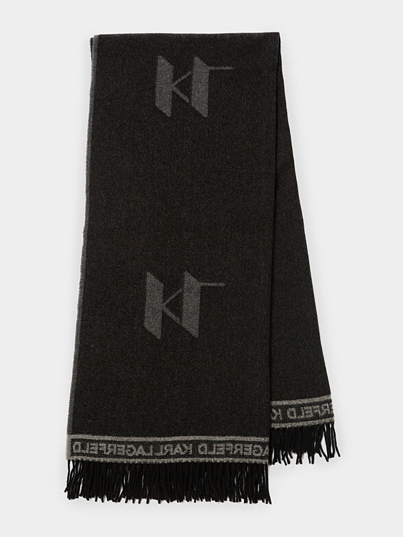 K/MONOGRAM blanket with logo print - 2