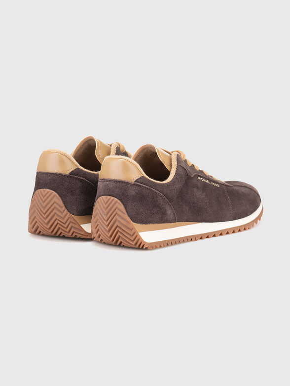 Leather sports shoes with logo - 4