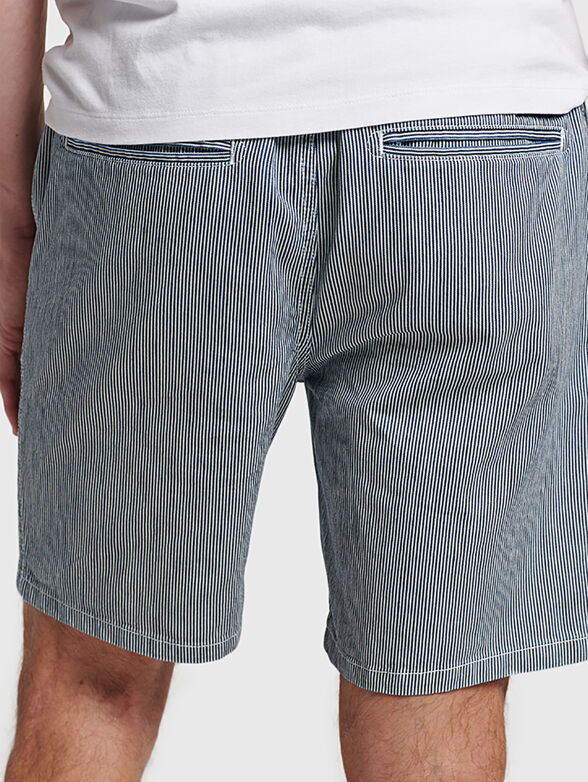 VINTAGE striped cotton blend shorts - 2