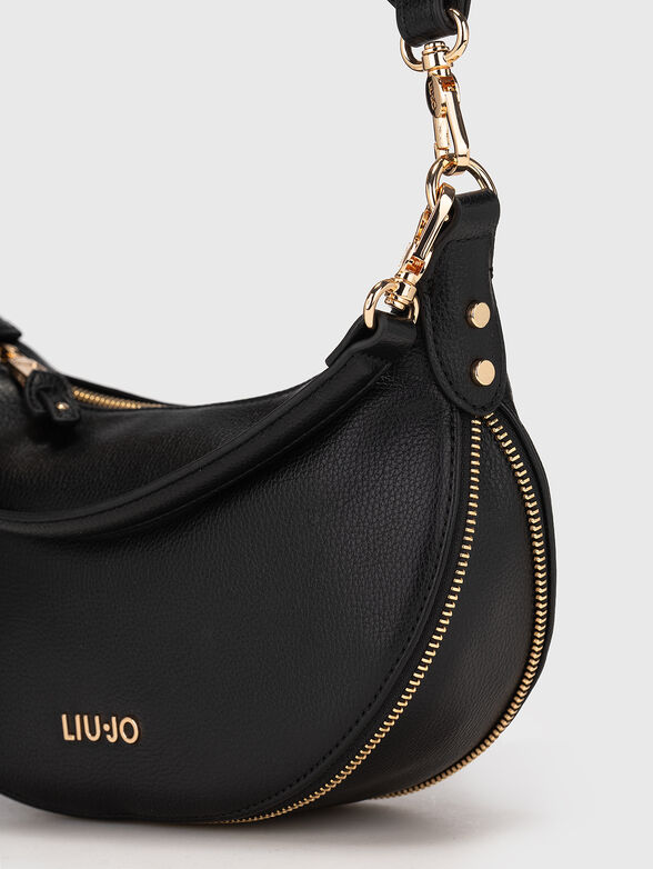 Beige crossbody bag with accent zipper - 5