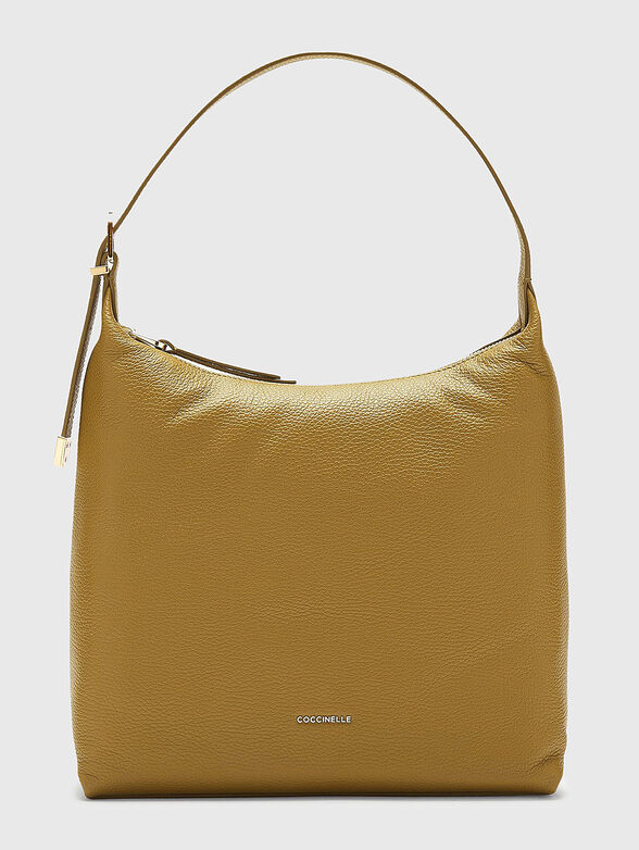 Leather bag with golden accents - 1