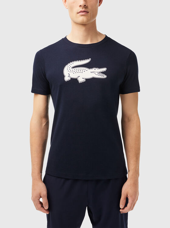 Тениска с акцентен лого принт - 1