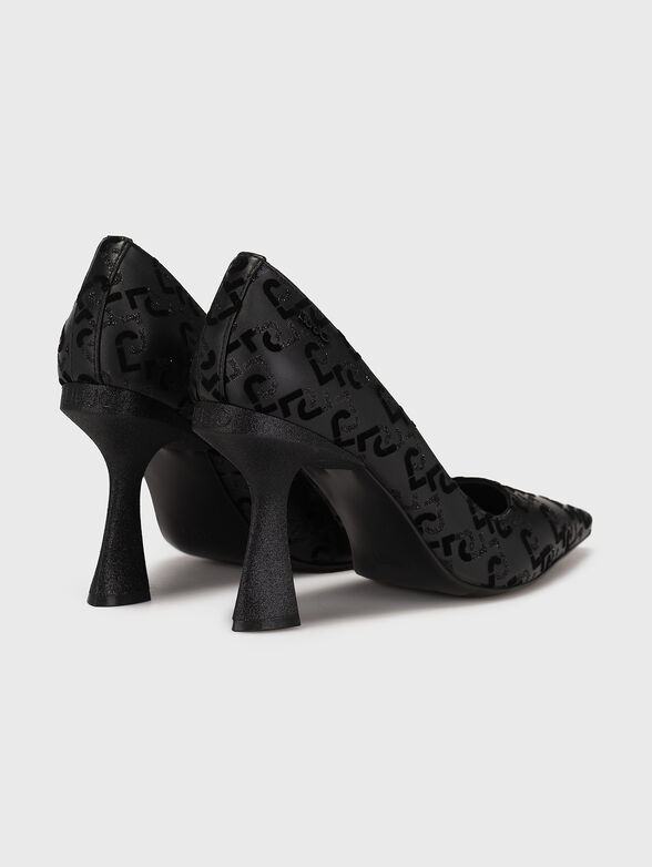 DANA 03 high-heeled shoes with monogram logo print - 3