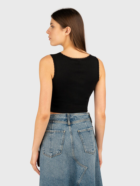 DELARINA crop top with logo - 3