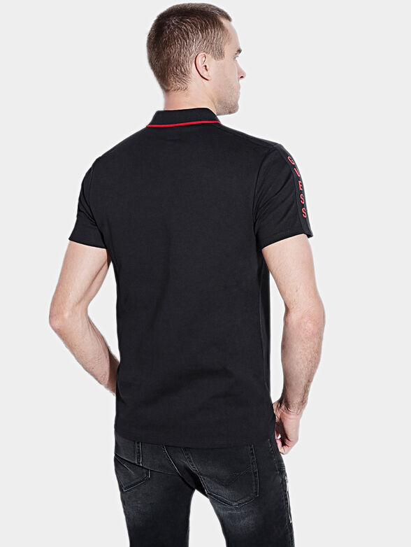 Black polo-shirt with contrasting details - 4