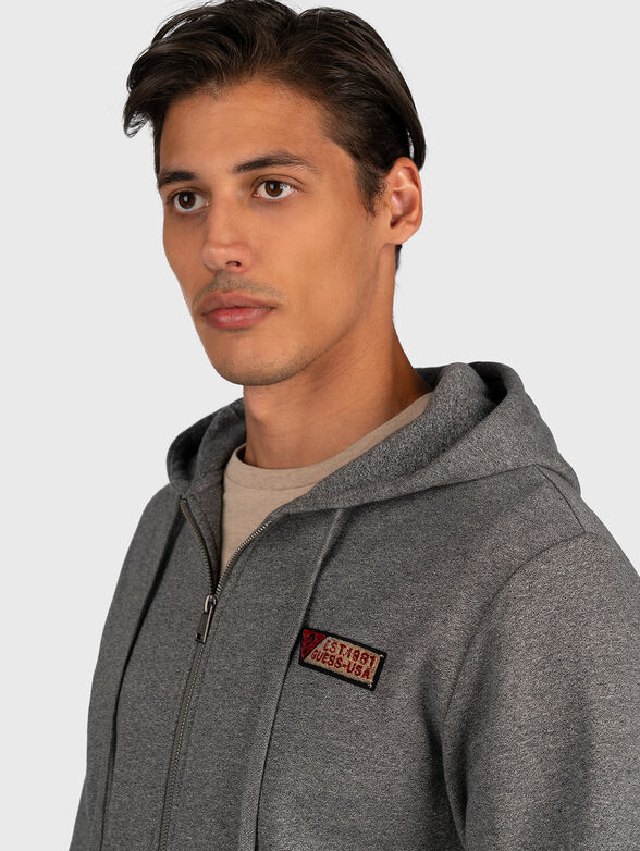 Cotton sweatshirt with a hood - 3