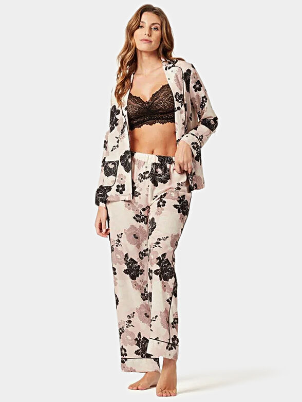 CHARMING two-piece  pajamas with floral print - 2