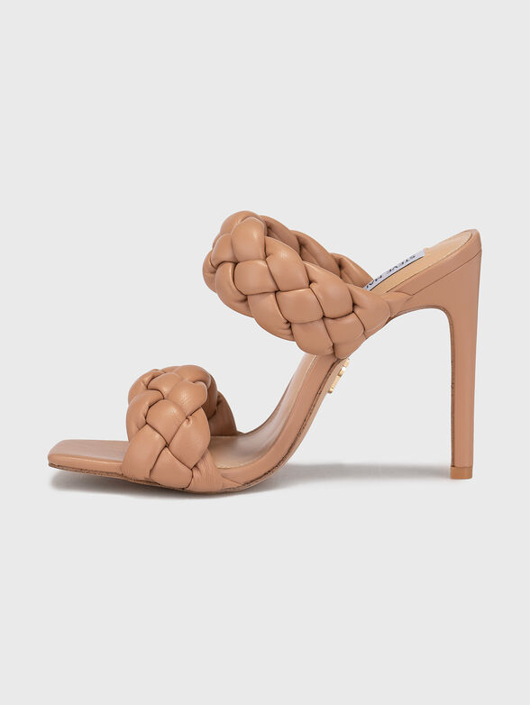 KENLEY beige heeled sandals - 4