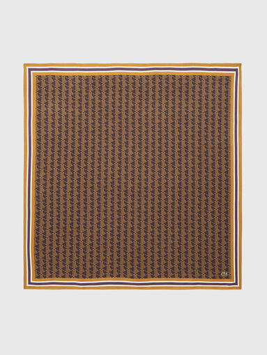 Square scarf with monogram print - 3