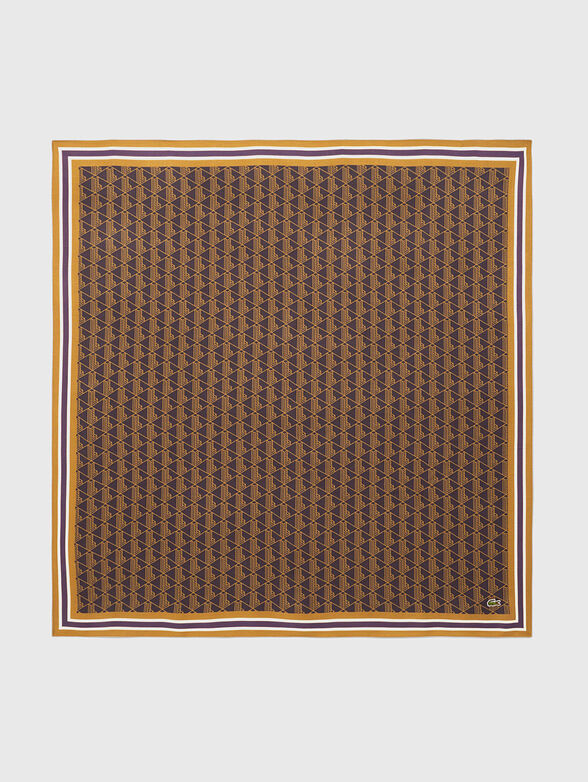 Square scarf with monogram print - 2