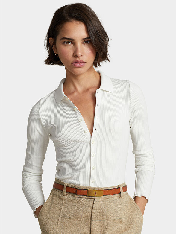 Blouse with long sleeve and buttons - 1
