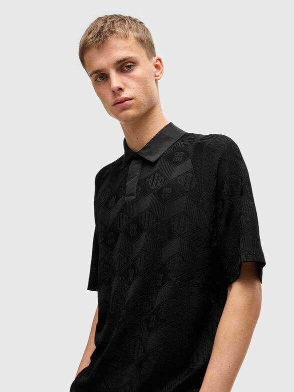 Textured jacquard polo shirt - 4