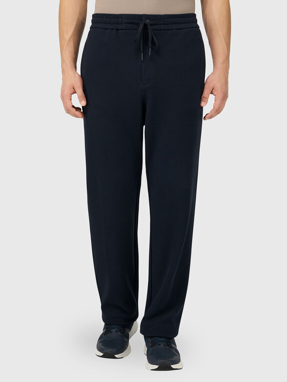 Cotton blend trousers with ties - 1