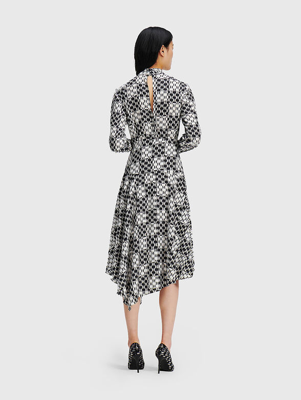 Silk dress with monogram print - 2