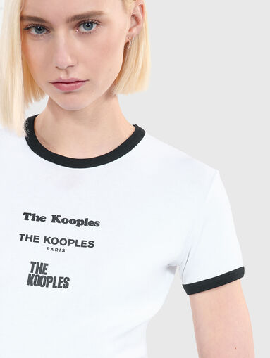 White T-shirt with contrasting print - 4